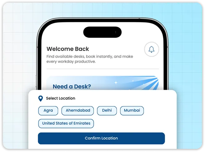 Real-time meeting room availability and instant booking screen