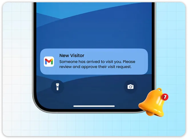 Instant host notification for a visitor arrival